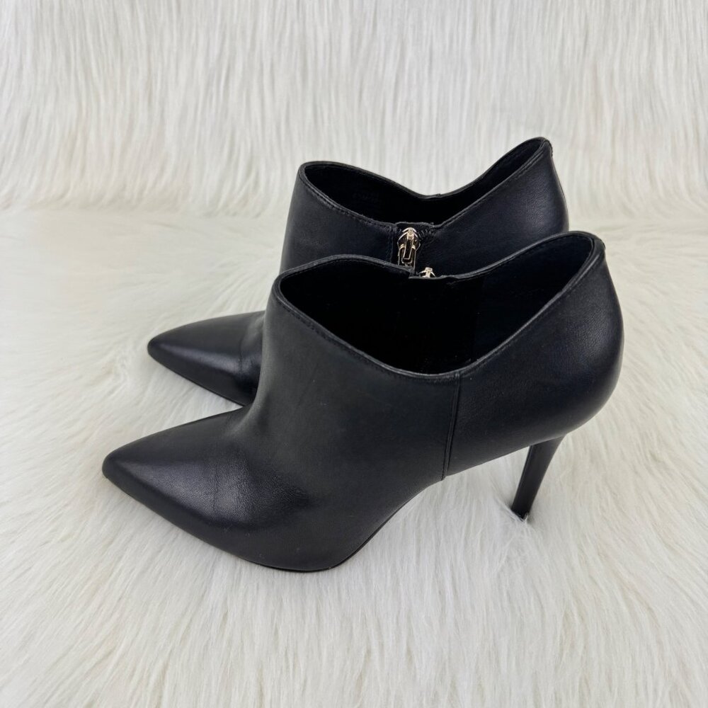 Jessica Simpson Black Pointed-Toe Leather Ankle Booties - Picture 6 of 16